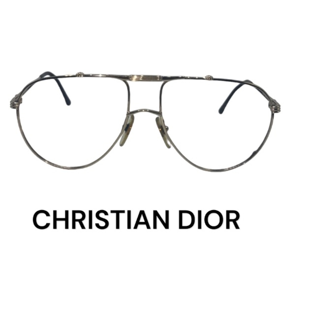 Authentic Christian Dior signature large gold aviator prescription eyeglasses